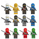 38 stiili Ninja minifiguurid ehitusplokk nukud relvakujudega ninjad klotsid m&auml;nguasjad lastele