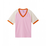 Adidas Originals Adicolor 70ndate Retro Seeria V&auml;rviplokkidega V-kaelusega T-s&auml;rk Naiste Topid Roosa IK7886 XXS