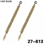 LISI HAIR 2 tk s&uuml;nteetiline pikk punutud hobusesaba koos juuksesidemega juuksepikendused hobusesaba juukset&uuml;kk juuste aksessuaarid naiste Cosplay kandmiseks 52cm