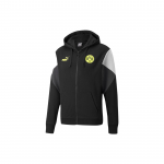 Puma BVB Dortmund Kontrastpaneel Logotr&uuml;kiga Kapuutsiga Jakk Meeste &Uuml;ler&otilde;ivad Must 764318-05 XS