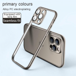 iPhone 15 Pro Max 14 13 Pro 12 telefoni kaane jaoks l&auml;bipaistev p&otilde;rutuskindel plaadistus arvuti h&uuml;briid k&otilde;va klaasist &otilde;huke &uuml;mbris iPhone 15 must