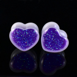 6-50 mm armsad s&uuml;damekujulised k&otilde;rvatunnelid pistikud akr&uuml;&uuml;list k&otilde;rvalaiendaja naastud venitavad k&otilde;rvaaugustavad ehted 6mm lilla