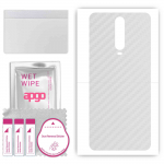 apgo Protective Skin Sticker for the back compatible with Xiaomi Redmi K30 5G, Wrap Film, Foil, Vinyl - Pattern Transparent Carbon