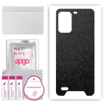 apgo Protective Skin Sticker for the back compatible with Ulefone Armor 7, Wrap Film, Foil, Vinyl - Pattern Black Honeycomb