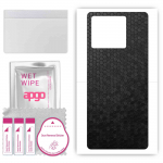 apgo Protective Skin Sticker for the back compatible with ZTE Nubia Z40S Pro, Wrap Film, Foil, Vinyl - Pattern Black Honeycomb