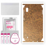 apgo Protective Skin Sticker for the back+sides compatible with Samsung Galaxy A10, Full Wrap Film, Foil, Vinyl - Pattern Rusty Copper