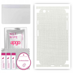 apgo Protective Skin Sticker for the back+sides compatible with Apple iPhone 6, Full Wrap Film, Foil, Vinyl - Pattern White Fabric