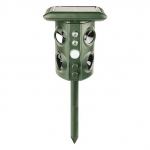 P&auml;ikeseenergia koerte peletaja, pikamaa, kaasaskantav ultraheli haukumise kontroll, &otilde;ues, lind, madu, hiir, loomad valge