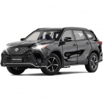 1/32 Scale Highlander XSE AWD Hybrid 2021 mudelautode survevalatud m&auml;nguautod metallisulamist survevalus&otilde;idukid, avatud uksed, hele heli, p&ouml;&ouml;rlev ratas 1/32-Size:15*7*6cm must