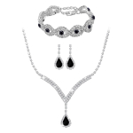 Peen keerdkivist kaelakee k&otilde;rvar&otilde;ngad k&auml;ev&otilde;ru Kolmeosaline kristallist rangluu kett &otilde;htus&ouml;&ouml;gi tarvikud kaelakee must