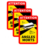 Dead corners on heavy vehicles Bus Car Autocar - Waterproof sticker - L.17 x H.25cm