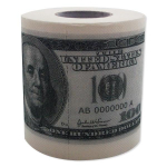 PQ tualettpaber tr&uuml;kitud 100 dollarit