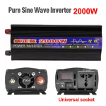 Puhas siinuslaine muundur 4000 W v&otilde;imsus alalisvoolu 12 V 24 V 48 V vahelduvvoolu 220 V pinge 50/60 Hz muundur p&auml;ikeseenergia autoinverter LED-iga 12V&220V 50HZ