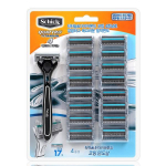 Schick Quattro 4 titaani raseerija + lisatera 17p komplekt, 1 komplekt, Korea habemenuga