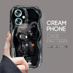 Armas koomiksimustriga kreemjas tekstuuriga korpus, lainelise servaga pehme silikoonkaanega telefoni&uuml;mbris OPPO Reno Realme jaoks OPPO R17 puhas