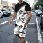 2-osaline meeste kookosp&auml;hkli prindiga suver&otilde;ivaste komplekt S