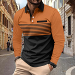 Kevad S&uuml;gis Polos&auml;rgid Mood Tasku Meeste Spordi Pikkade Varrukatega Polos&auml;rk XXXL oranž