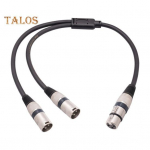 XLR Y-jaoturi kaabel XLR isane ja topelt XLR emane Y-jaotur 3 kontaktiga tasakaalustatud mikrofoni kaabel mikrofonide jaoks Mikserid v&otilde;imsusv&otilde;imendid