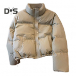 Talvine sulemantel, paksendatud polsterdatud krae taskud &uuml;herealised tuulekindlad pikad varrukad soojust hoidev soe igap&auml;evane &uuml;ler&otilde;ivas puuvillane jope M roheline