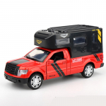 1/32 Fordi luksuslik haagissuvila, vabaajas&otilde;iduki automudel, valatud haagissuvila, matkaauto, turismiauto mudel, m&auml;nguasi, helivalgus, laste m&auml;ngukingitus punane