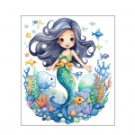 Loominguline veealune maailm Merineitsi seinakleebised Veekindlad PVC isekleepuvad kleebised Vin&uuml;&uuml;list kunstikaunistus Eemaldatav tualettruumi kaane kleebised Vannituba A