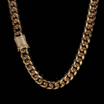 Euroopa ja Ameerika hiphop meeste kaelakee 12 mm teemantpandlaga roostevabast terasest kr&uuml;pteeritud Kuuba kett ehtsast kullast galvaniseeritud titaanterasest kaelakee 70cm