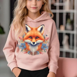 Laste Pusad 3D Prinditud Multikad Rebane T&auml;navar&otilde;ivad Poiste T&uuml;drukud Unisex Pusad Oversize kapuuts Kawaii Pullovers Spordidressid R&otilde;ivad 100CM