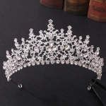 Barokk Rhinestone Kroon Kuldne/H&otilde;bedane V&auml;rv Tiaras Naised T&uuml;drukud Peakate Pruut Pulmad Peapael Juukseaksessuaarid Jl 15*6.3CM