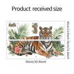 Tiger Green Plant Magamistuba Elutuba &Otilde;ppet&ouml;&ouml; Taust Haljastus Seinakleebised Isekleepuvad 30*90CM*2PCS/fun-c51