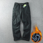 Tuule- ja veekindel Outdoor Plus Velvet Soft Shell p&uuml;ksid sirged talvised vabaaja p&uuml;kste kotid 2XL must