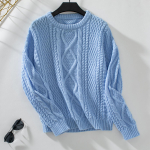 Fashion Twist Pullover Naiste kampsun S&uuml;gis-talv Uued lahtised pikkade varrukatega sviitrid XL