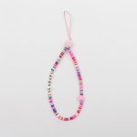 Mobiiltelefoni kett helmestega v&auml;rviline multifilm puuvili naeratav n&auml;gu pehmest savist t&auml;ht helmestega, et v&auml;ltida mobiiltelefoni riputusketti.