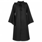Halloween Cos Robe Cape Cos Kost&uuml;&uuml;m Peo Pikk Cosplay Pikk Must R&uuml;&uuml; kleidiriietus XXL
