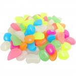 Lot de 200 galets lumineux multicolores pour akvaarium, galets fluorescents pour all&eacute;es, ext&eacute;rieur, decoration d'aquarium, Jardin 21