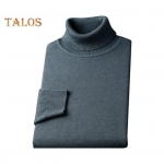 Auutmn Winter Meeste &uuml;laosa k&otilde;rge kaelusega Slim Fit kootud &uuml;hev&auml;rviline elastne sviiter Suures suuruses Pullover Keskmise pikkusega sportlik igap&auml;evaseks kandmiseks kooli kampsun M hall/roheline