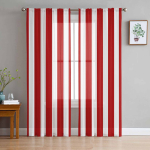 Triibulised punased l&auml;bipaistvad kardinad laste magamistuppa elutuppa Voile aknakardinad T&uuml;llkardinad W135 x H114cm red