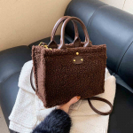 Vintage Lamb Karvane Naiste Kott S&uuml;gis Talv Uus Daami S&otilde;itja Ristkott Daami &Uuml;hev&auml;rviline V&auml;ike Kandekott