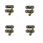 4 tk Kulumiskindel puidust karbilukk metallist ehtekohver Hasp konksu lukk tabalukk Hasp vintage &uuml;mbris klambriga nahkkott