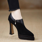 Naiste terava ninaga platvormsuede k&otilde;rgekontsaga kingad Moodsad peokingad Naine S&uuml;gis 2025 Trend Elegantne kontoripump Zapatos Mujer 34