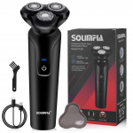 Laetav raseerija 3D raseerija meestele P&ouml;&ouml;rlev elektriline meeste raseerija Tihe raseerija Must/Oranž must