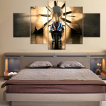 L&otilde;uendi seinakunst 5 t&uuml;kki Prindid Mootorratta moodulpildid Kodu seinakaunistus Plakatid Kaasaegsed elutoa kaunistused Maalid Medium Size Unframed Canvas