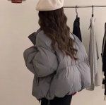 Talvine vabaaja naiste soe puuvillane jakk L&uuml;hike naiste leivajakk Naiste talvejope mantel M pruun