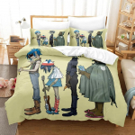 3D-prinditud Gorillaz Muusikab&auml;ndi Voodipesukomplekt Poistele T&uuml;drukutele &Uuml;heinimese/Kuninganna Suuruses Tekikott Padjap&uuml;&uuml;r Voodi Lapsed T&auml;iskasvanud Kodutekstiil 70x133cm 2pcs