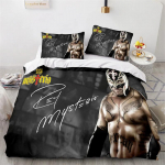 WWE EAW Voodipesukomplekt &Uuml;heinimese Twin T&auml;iskasvanu Queen King Suuruses Maadluspeli Voodikomplekt T&auml;iskasvanu Laste Magamistoa Tekikoti Komplektid 3D Prindiga 135x200cm 2pcs