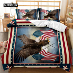 Rahvuslipp Tekikoti Komplekt King Suurus Loov Ameerika Lipu Voodipesukomplekt Teismelistele T&auml;iskasvanutele Mikrokiust &Uuml;hekohaline Kahekohaline Tekikott 140x200cm 3pcs