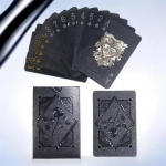 Black Rose Deck Poker j&auml;&auml;tunud veekindlast plastikust m&auml;ngukaardid Texas pokkeri kollektsiooni m&auml;lestuseks male praktilise peo kingitus