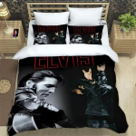 E-Elvis Presley Retro tr&uuml;kiga Voodipesukomplektid peen tarvikute komplekt tekikott voodikate komplekt voodipesukomplekt luksuslik s&uuml;nnip&auml;evakingitus AU Single 140x210cm