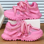 Suurus 35-44 Naiste tossud Platvorm Spordijalatsid Mugavad vabaajajalatsid Zapatillad K&otilde;rgust suurendavad k&otilde;nnijalatsid 40 roosa