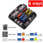12V 32V plastkattega kaitsmekarbi hoidik M5 tihvt koos LED-indikaatortulega, 6-suunaline, 12-suunaline tera autoga autopaadi vees&otilde;idukile armee roheline v&auml;rv