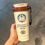 Doraemon roostevabast terasest termokruus tudengile kaasaskantav veetops kontorisse kohvitass multikakujuline armas otsejoomise tass 500ml